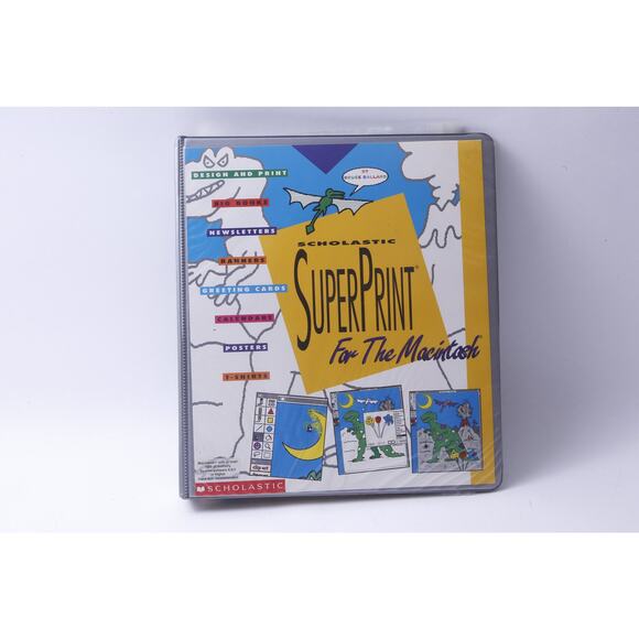 Macintosh Software, Floppy Disk, Diskette, Scholastic Superprint, Design, Print - Picture 1 of 3